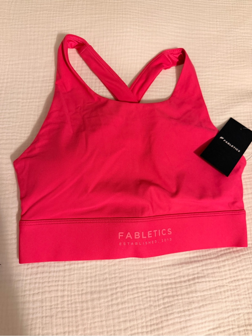 Fabletics Hot Pink Racerback Sports Bra